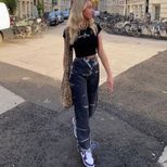 High Waisted Tie Dye Straight Leg Jeans Casual Street Style Womens Spring Fashion Wholesale Available