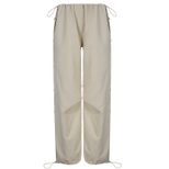 Casual Womens Pants Loose Fit Solid Color Cargo Trousers Comfortable Street Style