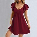 V Neck Casual Mini Dress Summer Style Loose Fit Trendy Design Perfect for Parties and Everyday W