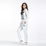 Womens Casual Sports Set Deer Print Pullover Sweatshirt and Fleece Lined Pants Fall Winter Collection