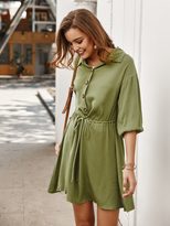 Elegant Solid Color Dress Original Design Spring Summer Collection Versatile Style Wholesale Ava