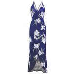 Womens Floral Print Maxi Dress Slim Fit Sleeveless Stylish Trendy Design Perfect for Spring Summ