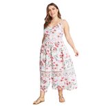 Plus Size Womens Floral Maxi Dress with Spaghetti Straps Comfortable Fit for Summer in 1XL to 4XL