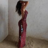 Fashionable Womens Bodycon Dress Sexy Backless Design Unique Print Autumn Style Wholesale Availa
