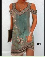 Digital Print Summer Dress 3D Pattern Short Sleeve Casual Style Available in Multiple Sizes Wholesale Supply