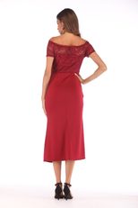 Lace Trim Off Shoulder Dress for Women Elegant Design Perfect for Parties and Events