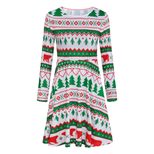 Floral Print Long Sleeve Dress for Women Casual Fit Autumn Winter Season customizable