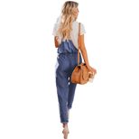 Plus Size Womens Denim Overalls Loose Fit Stretch Waistband Spring Summer Style Casual Wear Whol