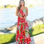 Summer Womens Beach Dress Sleeveless Backless Maxi Lightweight Fabric Casual Wear