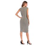 Womens Summer Dress Solid Color Simple Design Knot Detail Midi Length Asymmetrical Hem Perfect f