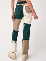 High Waisted Color Block Denim Jeans for Women Stylish Design Comfortable Fit Versatile for Casual Wear Wholesal