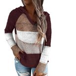 Striped Hooded Sweater Autumn Winter Style Comfortable Fabric Trendy Design Wholesale Available