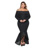 Off Shoulder Mermaid Dress for Women Slim Fit Long Sleeve Elegant Design Fall Season