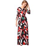 Floral Print Midi Dress for Women Three Quarter Sleeve Spring and Summer Wear