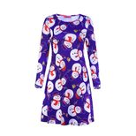 Casual Long Sleeve Printed Dress Womens Christmas Fashion Comfortable Fit Available for Wholesal