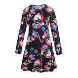 Long Sleeve Womens Dress Christmas Print Elegant Design Autumn Winter Style Wholesale Available