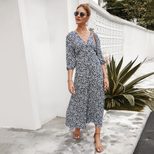 Floral Print A Line Dress for Women Casual Spring Summer Style Lightweight Fabric