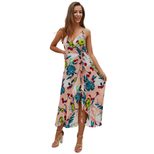 Summer Floral Print Midi Dress Original Design Sleeveless Comfortable Fabric Perfect for Casual