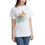 3D Printed T Shirt for Women Casual Short Sleeve Round Neck Polyester Summer Fashion