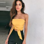 Sexy Back Zipper Crop Top Adjustable Straps Form Fitting Autumn Fashion Wholesale Available OEM