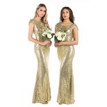 Elegant Mermaid Evening Dress Sequined Bodycon Fit Sleeveless Floor Length Perfect for Parties a