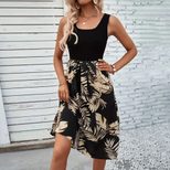 Floral Beach Dress Casual Style Sun Protection Lightweight Fabric Summer Vacation Wear Wholesale