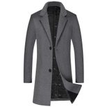 Mens Overcoat Mid Length Wool Blend Trench Coat Business Casual Style Available in Multiple Sizes Wholesale