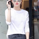 Womens Loose Fit Round Neck Long Sleeve T Shirt 95 Cotton Floral Print Plus Size Casual Spring W