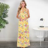 Sleeveless V Neck Floral Maxi Dress for Women Summer Casual Style Available in Multiple Sizes Wholesale Ready to Ship