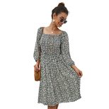 Floral Long Sleeve Dress for Women Casual Fit Spring Summer Collection customizable