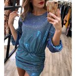 Long Sleeve Irregular Hem Dress Lantern Style Sexy Design Autumn Winter Collection