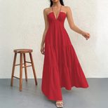Elegant Summer Maxi Dress Sexy Spaghetti Straps Beachwear Lightweight Fabric Perfect for Vacatio