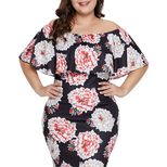 Off Shoulder Ruffle Bodycon Dress Slim Fit Long Length Elegant Style Perfect for Parties and Spe