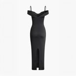 Elegant High Waisted Maxi Dress Spring Summer Collection Sophisticated Style Perfect for Parties