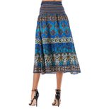 Bohemian Maxi Skirt Womens Summer Dress Off Shoulder Neckline Flowy Design Perfect for Casual Ou
