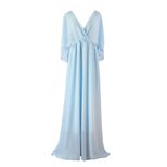 Chiffon Maxi Dress for Women Deep V Neck Backless Design Elegant Evening Wear Available in S to XL Sizes
