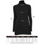 Womens Long Sleeve Turtleneck Bodycon T Shirt Stretch Cotton Comfortable Fit Chic Style Autumn W