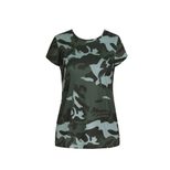 Womens Casual Camouflage T Shirt Loose Fit Short Sleeve Round Neck Summer Wear