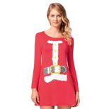 Womens Long Sleeve Cartoon Print Midi Dress Comfortable Fit Casual Autumn Winter Wear