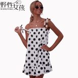 Polka Dot Ruffle Hem Cami Dress Womens Casual Summer Mini Dress Lightweight Stylish Perfect for