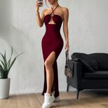 Sexy Halter Maxi Dress Slim Fit Elegant Design Spring Summer Style Wholesale Available private l