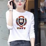 Womens Loose Fit Round Neck Long Sleeve T Shirt 95 Cotton Floral Print Plus Size Casual Spring W