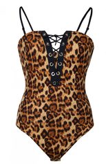 Leopard Print Bodysuit Sexy Hollow Out Adjustable Straps Night Out Party Wear Wholesale Availabl