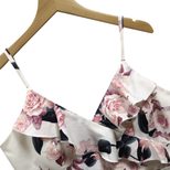 Summer Floral Print V Neck Sleeveless Dress Sexy Style Elegant Design Perfect for Parties and Ca
