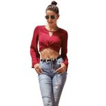 Womens Flare Sleeve Round Neck T Shirt Elegant Design Comfortable Fabric Versatile Style Perfect