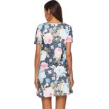 V Neck Floral Print Slim Fit Top Short Sleeve Versatile Design Perfect for Casual Wear OEM Avail