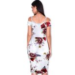 Floral Print Midi Dress for Women Sleeveless Bodycon Fit Casual Summer Wear