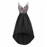 Fashionable Sequin V Neck Spliced Evening Dress Womens Sleeveless Design Elegant Style Perfect f