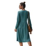 Knit Bodycon Dress for Women Autumn Winter Collection Long Sleeve Round Neck