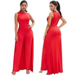 Womens Casual Jumpsuit Stylish Loose Fit Red Color Summer Wear ready to ship bulk order